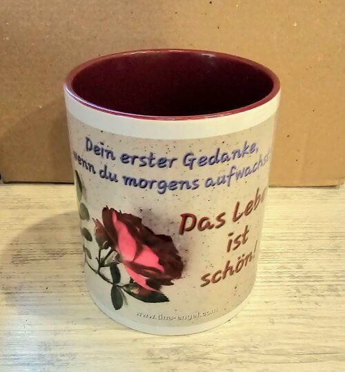 Tasse - "Das Leben ist schön"