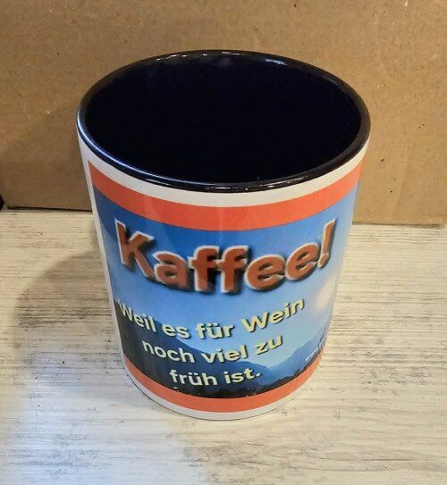 Tasse - "Für Wein zu früh"