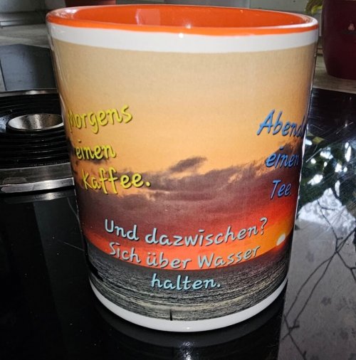 Tasse - "Über Wasser halten"